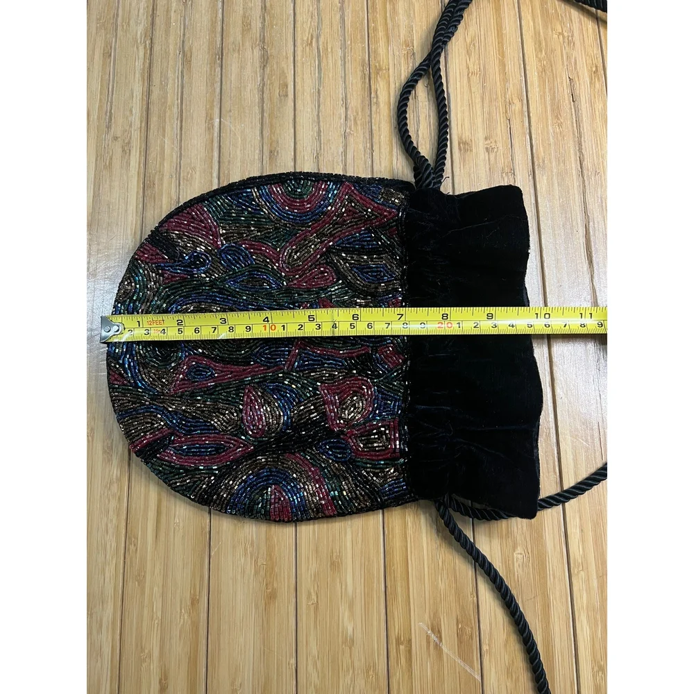Drawstring beaded Handbags Bags & Pouch velvet exterior & Satin Interior.